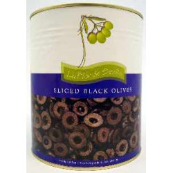 ACEITUNAS NEGRAS RODAJAS LATA 6/1.56Kg